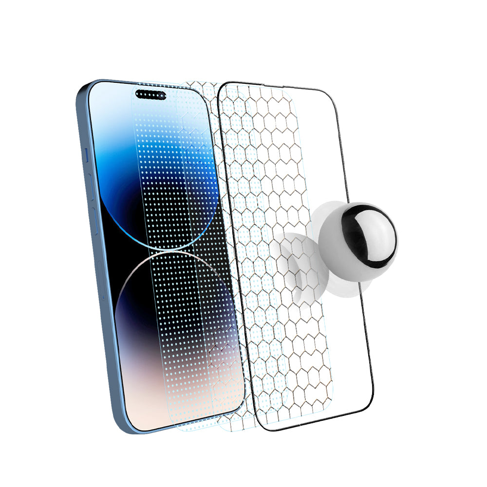 TGVI'S For iPhone 15 Pro Anti-scratch High Aluminum-silicon Glass Phone Screen Film with Back Protector TGVI'S For iPhone 15 Pro Anti-scratch High Aluminum-silicon Glass Phone Screen Film with Back Protector